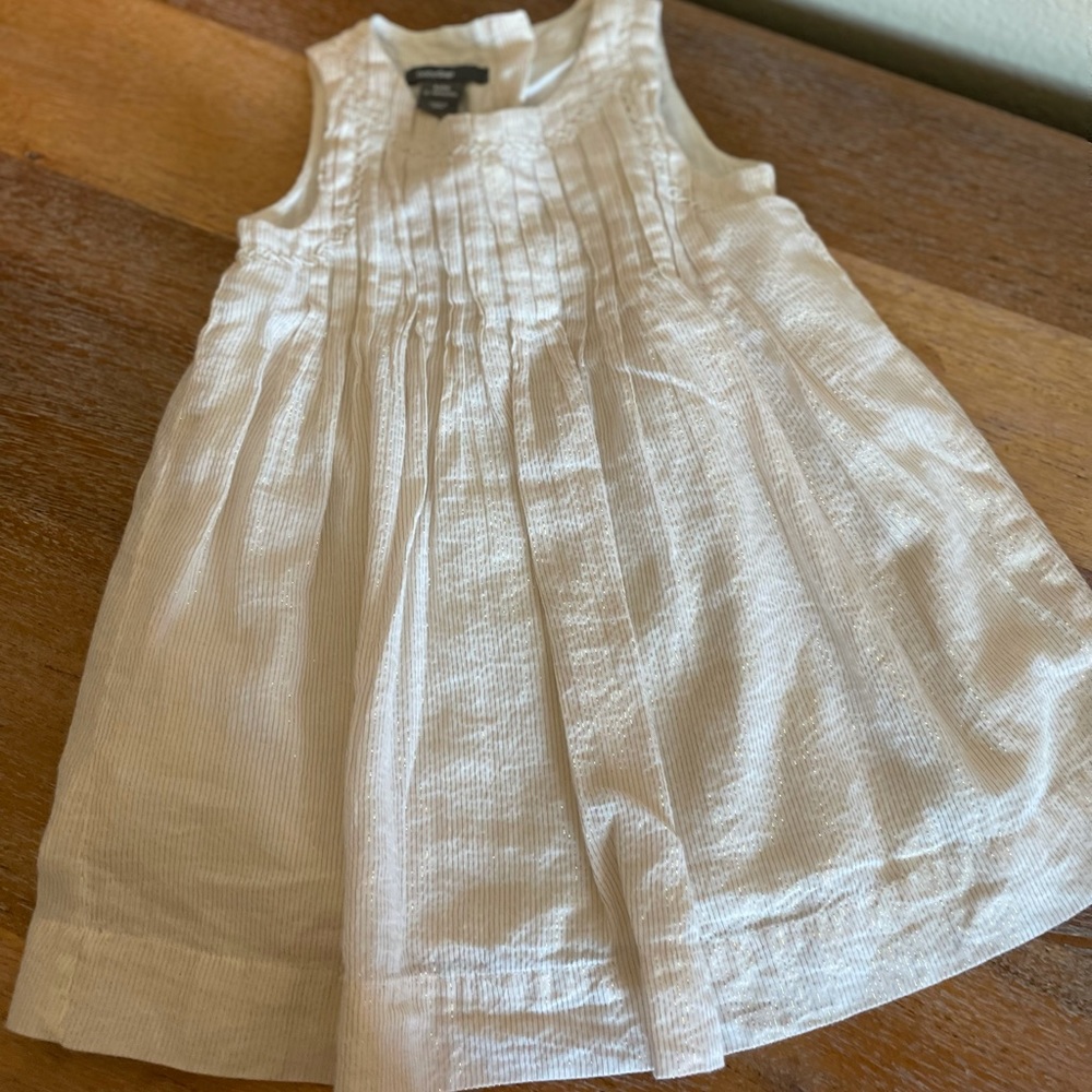 Baby Gap cream and gold dress